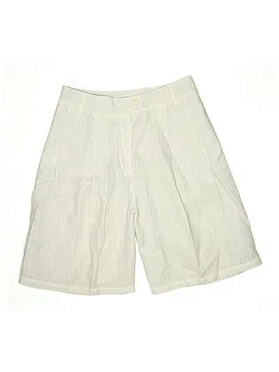 Pre-owned 120% Lino Shorts In White