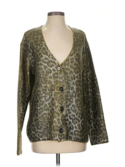 Pre-owned Zara Cardigan Sweater In Green