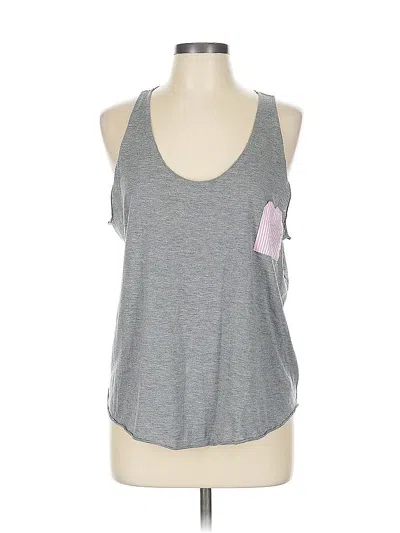 Pre-owned Mud Pie Tank Top Gray Halter Neckline Tops