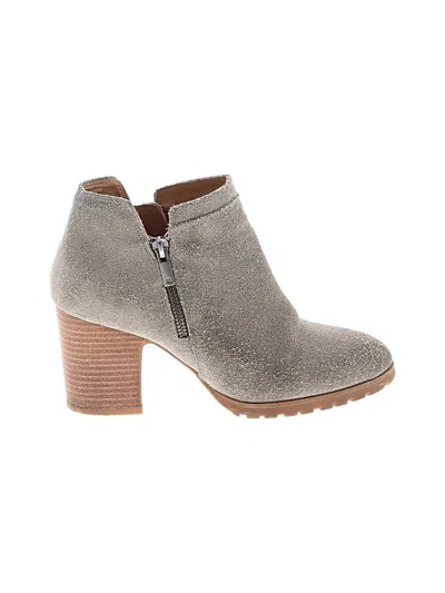 Pre-owned Lucky Brand Ankle Boots In Gray