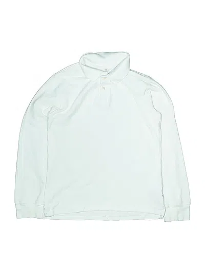 Pre-owned Gap Kids' Long Sleeve Polo Shirt In Blue