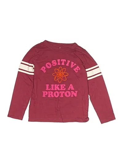 Pre-owned Peek Kids' ... Long Sleeve T-shirt In Burgundy