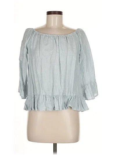 Pre-owned Sanctuary 3/4 Sleeve Blouse In Blue