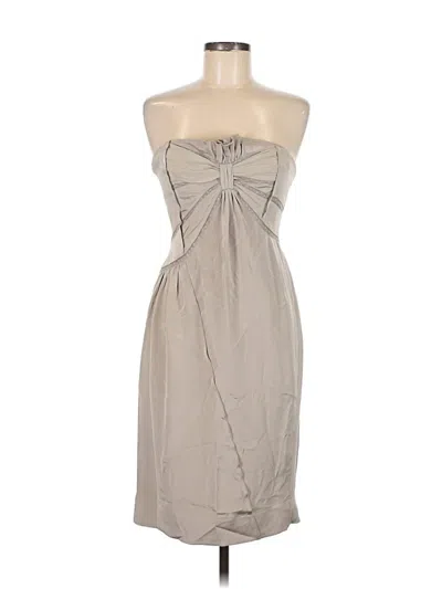 Pre-owned Bcbgmaxazria Runway Cocktail Dress In White