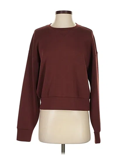 Pre-owned Spanx Sweatshirt In Burgundy