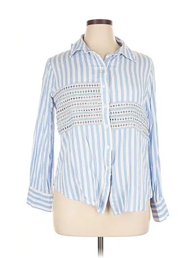 Pre-owned Adore Long Sleeve Polo Shirt In Blue