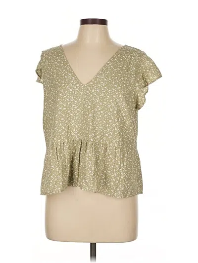 Pre-owned Abercrombie & Fitch Short Sleeve Blouse In Green
