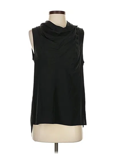 Pre-owned Bcbgmaxazria Sleeveless Silk Top Black Cowl Neck Tops