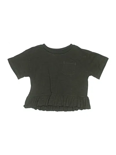 Pre-owned Treasure & Bond Kids' Short Sleeve Top Green Crew Neck Tops