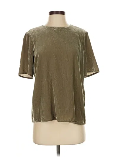 Pre-owned Vince Short Sleeve Blouse In Green
