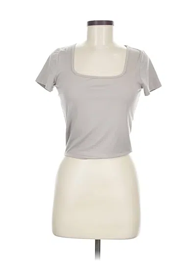 Pre-owned Hollister Short Sleeve T-shirt In Gray