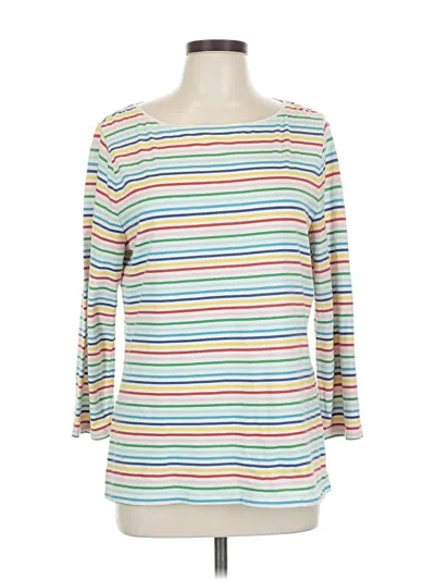 Pre-owned Talbots 3/4 Sleeve T-shirt In White