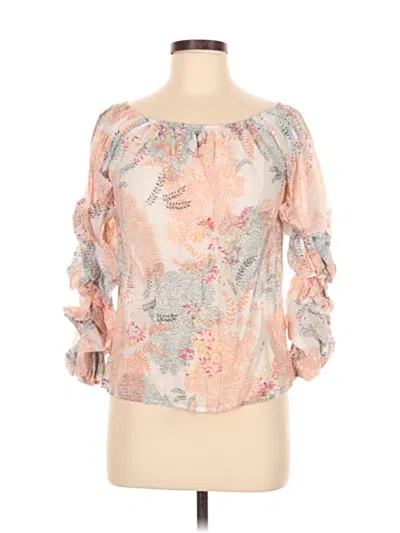 Pre-owned Patrizia Luca 3/4 Sleeve Blouse In Pink