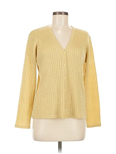 Pre-owned First Issue By Liz Claiborne Cardigan Sweater In Yellow