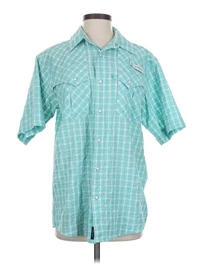 Pre-owned Magellan Outdoors Short Sleeve Blouse In Blue