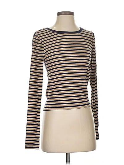 Pre-owned Gap Long Sleeve T-shirt In Brown