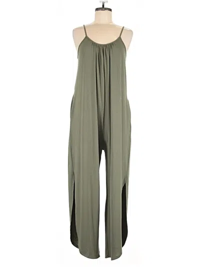 Pre-owned Zenana Jumpsuit In Green