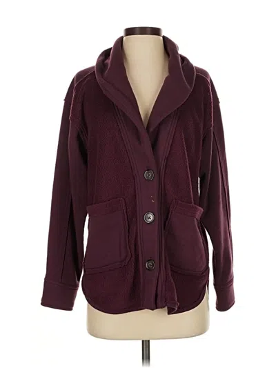 Pre-owned Knox Rose Cardigan Sweater In Burgundy