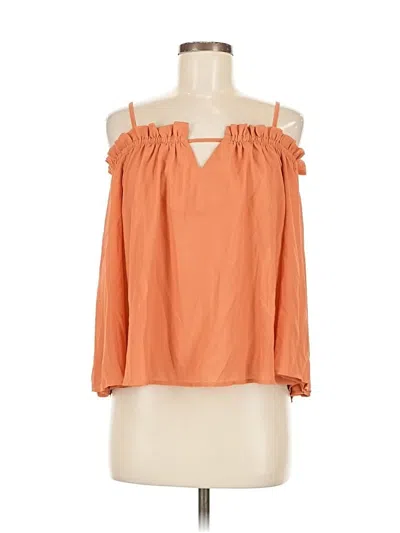 Active Usa 3/4 Sleeve Blouse In Orange
