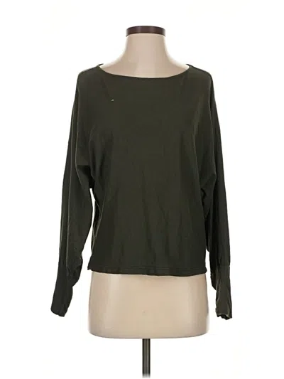 Pre-owned Velvet By Graham & Spencer Long Sleeve T-shirt In Green
