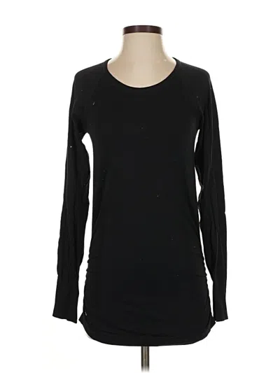 Pre-owned Athleta Long Sleeve T-shirt In Black