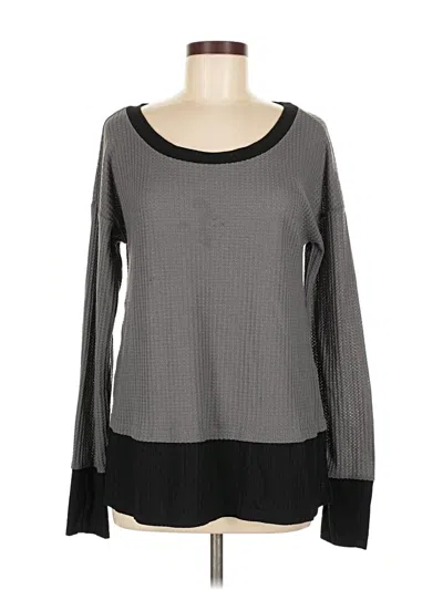 Pre-owned Weekend Suzanne Betro Long Sleeve T-shirt In Gray