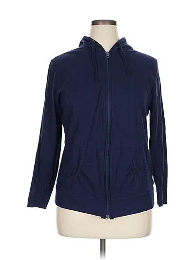 Pre-owned Just My Size Zip Up Hoodie In Blue