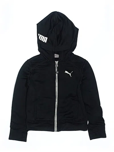 Pre-owned Puma Kids' Zip Up Hoodie In Black