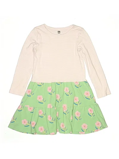 Pre-owned Tea Kids' Dress In White