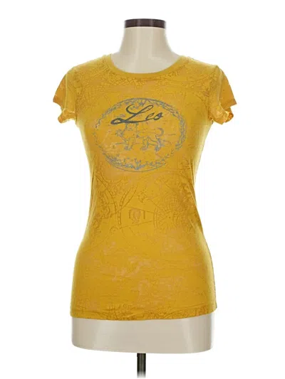 Pre-owned Bcbgmaxazria Short Sleeve T-shirt In Yellow