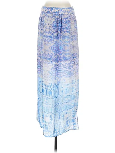 Pre-owned Maeve Silk Skirt In Blue