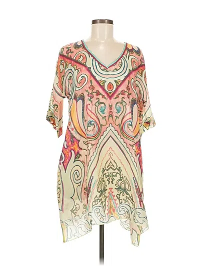 Pre-owned Johnny Was Casual Dress In White