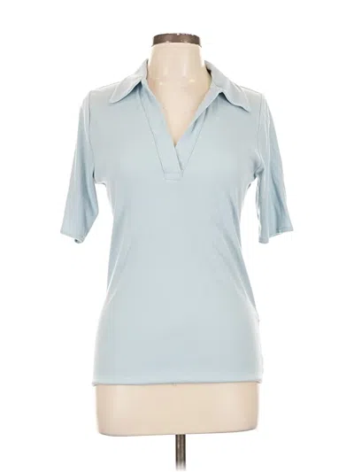 Pre-owned Banana Republic Short Sleeve Top Blue Collared Neckline Tops