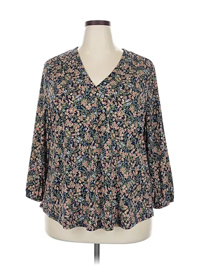 Pre-owned Vince Camuto 3/4 Sleeve Blouse In Blue