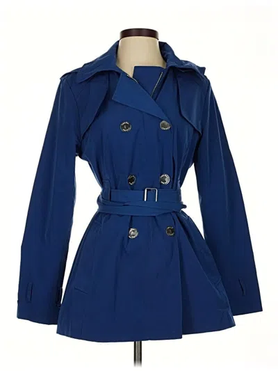 Pre-owned Calvin Klein Trenchcoat In Blue