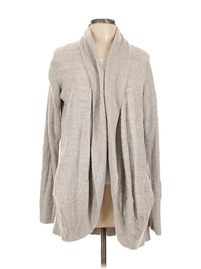 Pre-owned Barefoot Dreams Cozychic Lite Cardigan Sweater In Gray