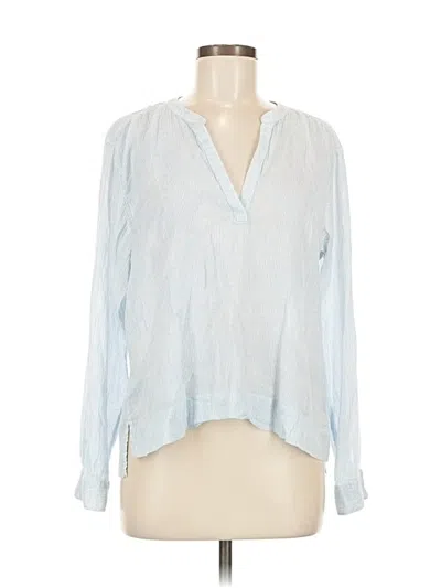 Pre-owned Carve Designs Long Sleeve Blouse In Blue