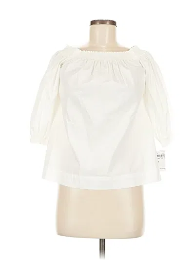 Trina Turk 3/4 Sleeve Blouse In White