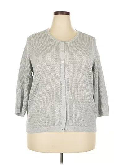 Pre-owned Talbots Cardigan Sweater In Gray