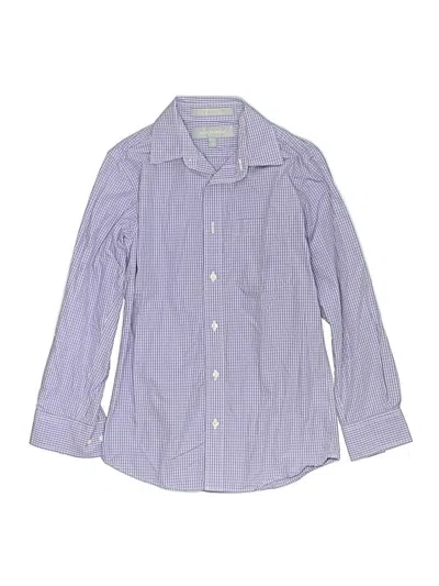 Pre-owned Nordstrom Kids' Long Sleeve Button Down Shirt In Purple