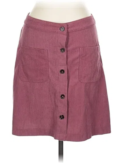 Pre-owned Unbranded Casual Skirt In Burgundy