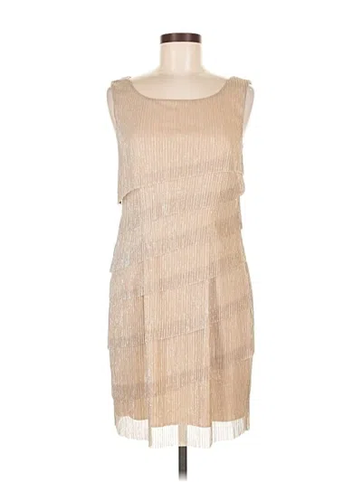 Pre-owned Connected Apparel Cocktail Dress In Brown
