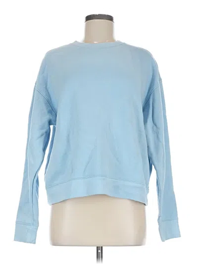 Pre-owned Girlfriend Collective Sweatshirt In Blue