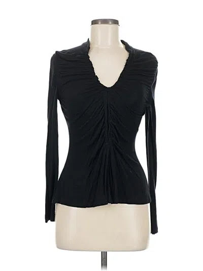 Pre-owned Design History Long Sleeve Top Black Sweetheart Neckline Tops