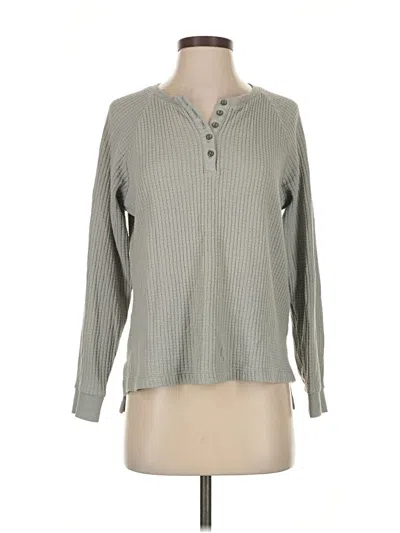 Pre-owned Z Supply Long Sleeve Henley Shirt In Gray