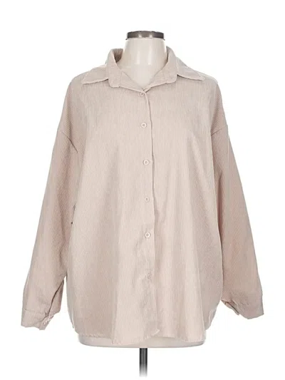 Pre-owned Unbranded Long Sleeve Button Down Shirt In Brown