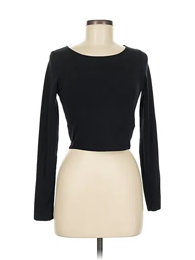 Pre-owned Forever 21 Long Sleeve T-shirt In Black