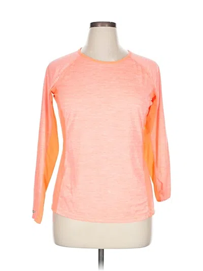 Pre-owned Danskin Now 3/4 Sleeve T-shirt In Orange