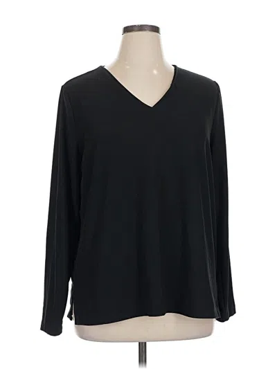 Pre-owned Lands' End 3/4 Sleeve T-shirt In Black