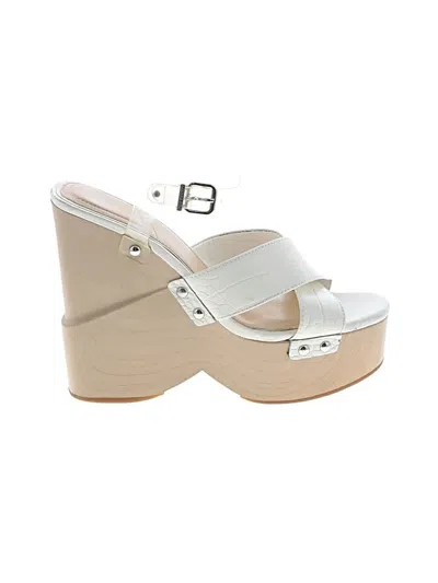 Pre-owned Gianni Bini Wedges In White